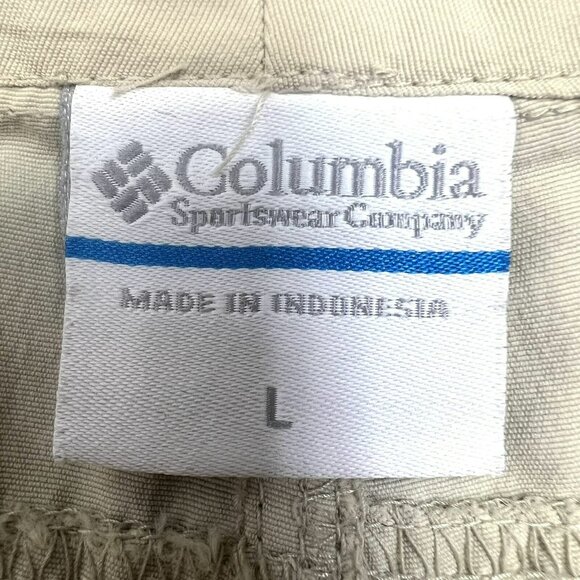 Columbia PFG Shorts Woman Size Large Omni-Shade Khaki Fishing Outdoor Gorpcore - Picture 3 of 4